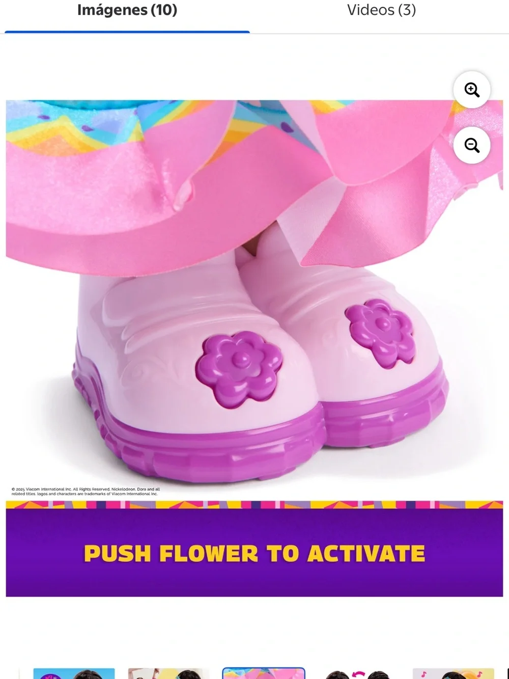 Nickelodeon Dora Doll in Pink Top & Blue Floral Skirt with Extra Outfit